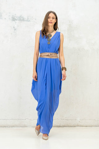 VESTIDO SIN MANGA HELENA AZULON