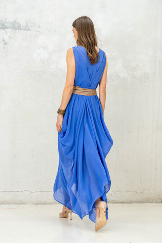 VESTIDO SIN MANGA HELENA AZULON