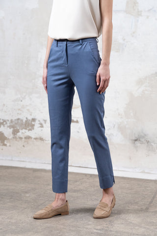 PANTALÓN ABERTURA BAJO AZUL