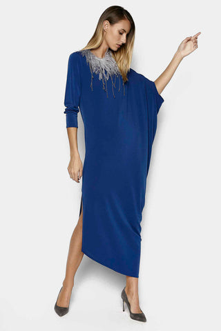 VESTIDO ASIMÉTRICO AZULÓN LARGO