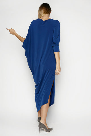 VESTIDO ASIMÉTRICO AZULÓN LARGO