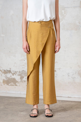 PANTALON CRUZADO TOSTADO