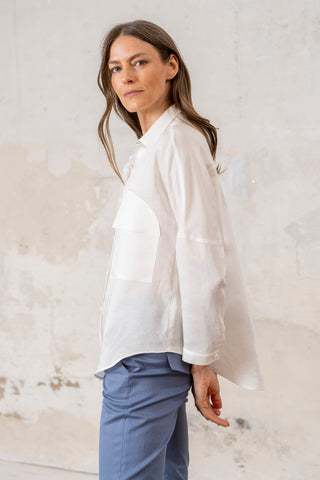 CAMISA LARGA TAPETAS BLANCO