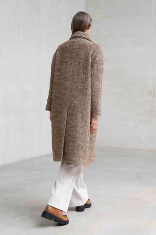 ABRIGO CUNEO MARRÓN JASPEADO