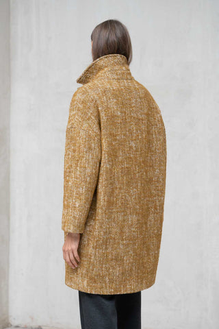 ABRIGO MONZA MOSTAZA JASPEADO