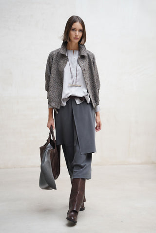 Casaco cinza mesclado Novara