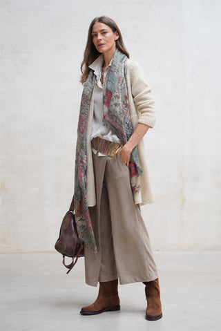 Cardigan lamê bege merano