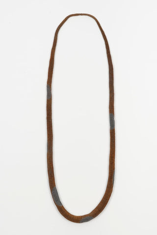 Collar Corel malla cobre envejecido y gris