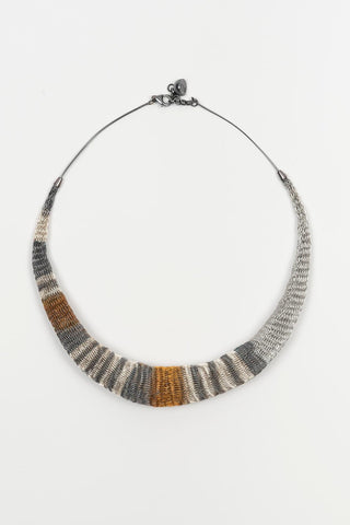 Collar Veiral plata, dorado y gris