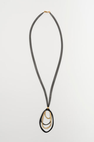 Collar Lousame negro y dorado FL Private Collection