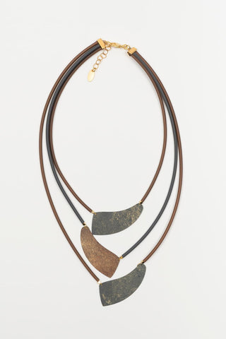 Collar Arteixo gris y bronce FL Private Collection