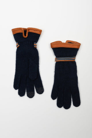 GUANTES LANA Y ANGORA MARINO