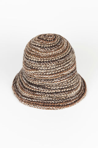 Gorro Taina castanho e bege