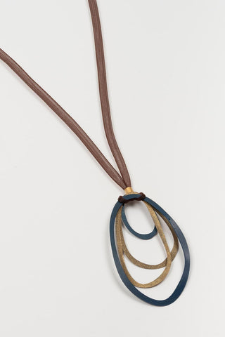 Collar Lousame azul y dorado FL Private Collection