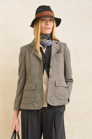 Chaqueta Tazzi espiga gris