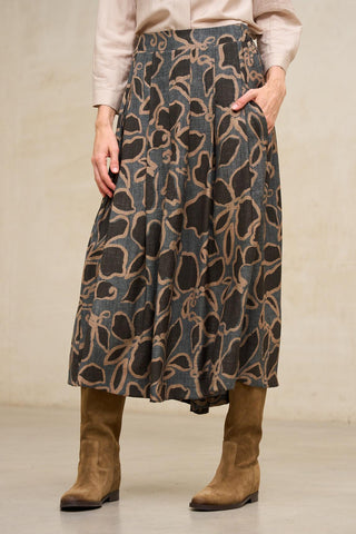 Saia Uris com estampado floral