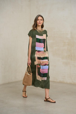 Vestido Arven estampado geométrico