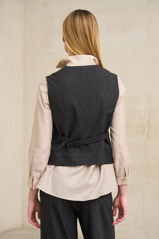 Chaleco Tudor gris marengo