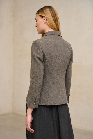 Chaqueta Tazzi espiga gris