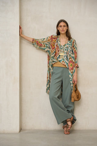 Bolsa Aris em pele entrançada